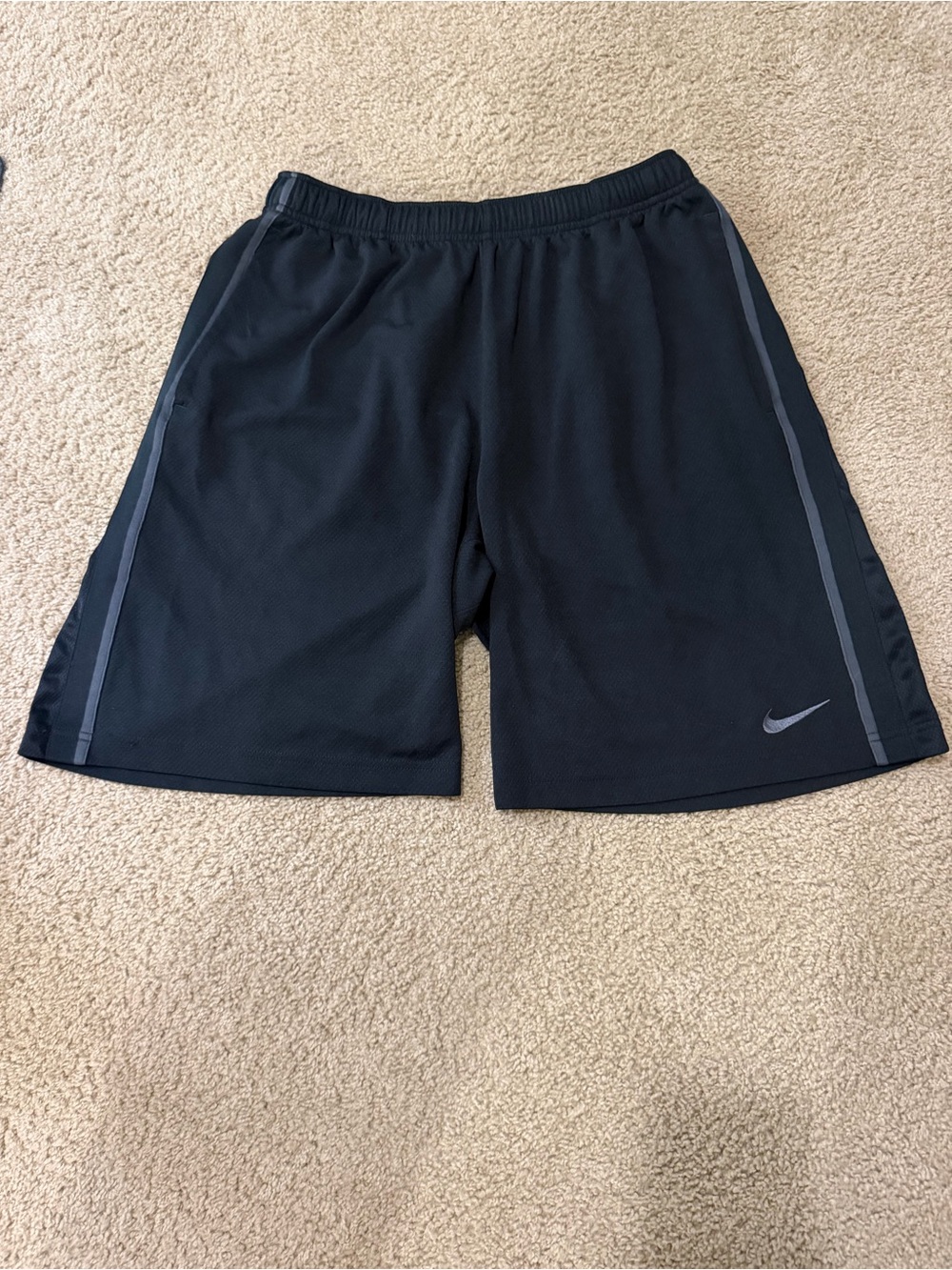 Nike Black Men's Athletic Shorts with Gray Accents